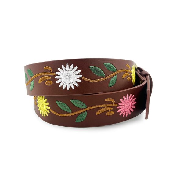 9692 Belts For Women Western Fashion Boho Embroidery Pu Leather Belt main image 6